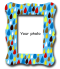 กรอบรูป rain drops colorful pattern frame